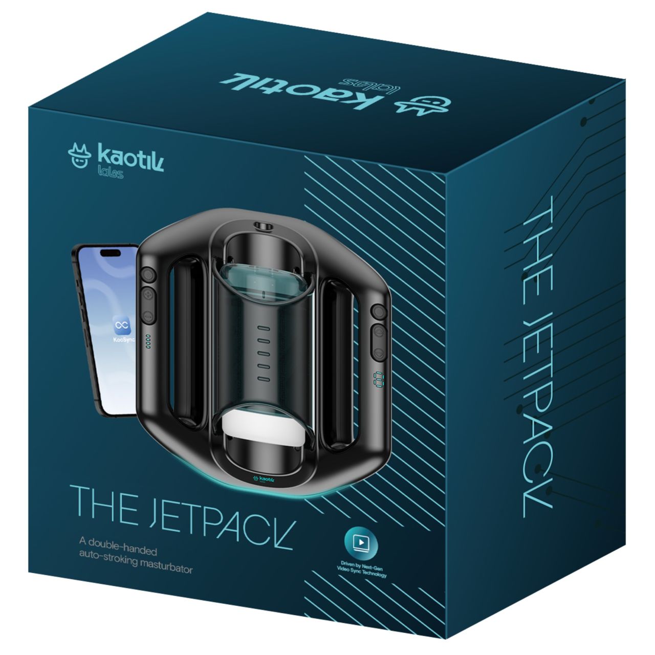 Kaotik Labs Jetpack - kétkezes automata interaktív maszturbátor (fekete) Kaotik Labs Jetpack - kétkezes automata interaktív maszturbátor (fekete)