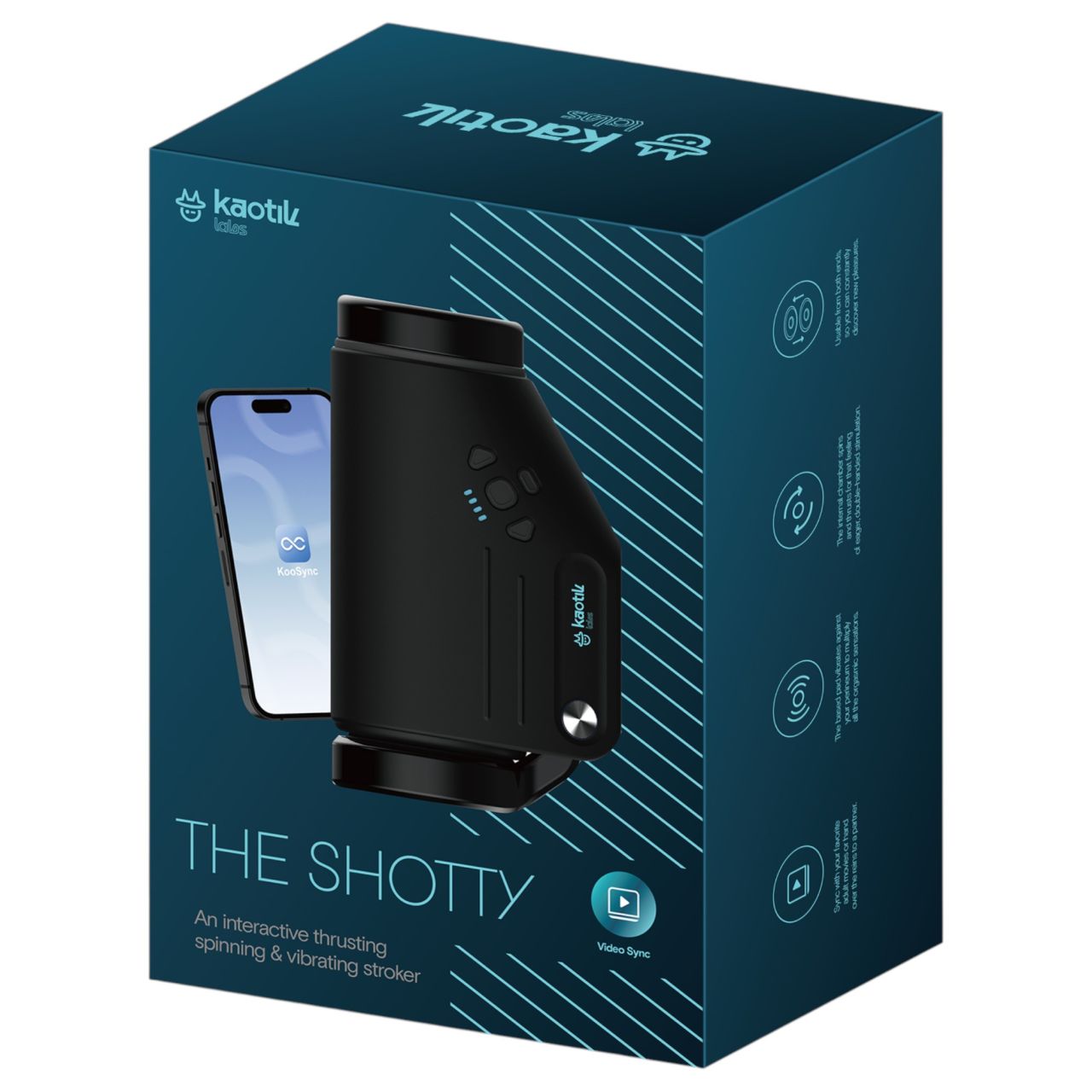 Kaotik Labs Shotty - lökő forgó interaktív maszturbátor (fekete) Kaotik Labs Shotty - lökő forgó interaktív maszturbátor (fekete)