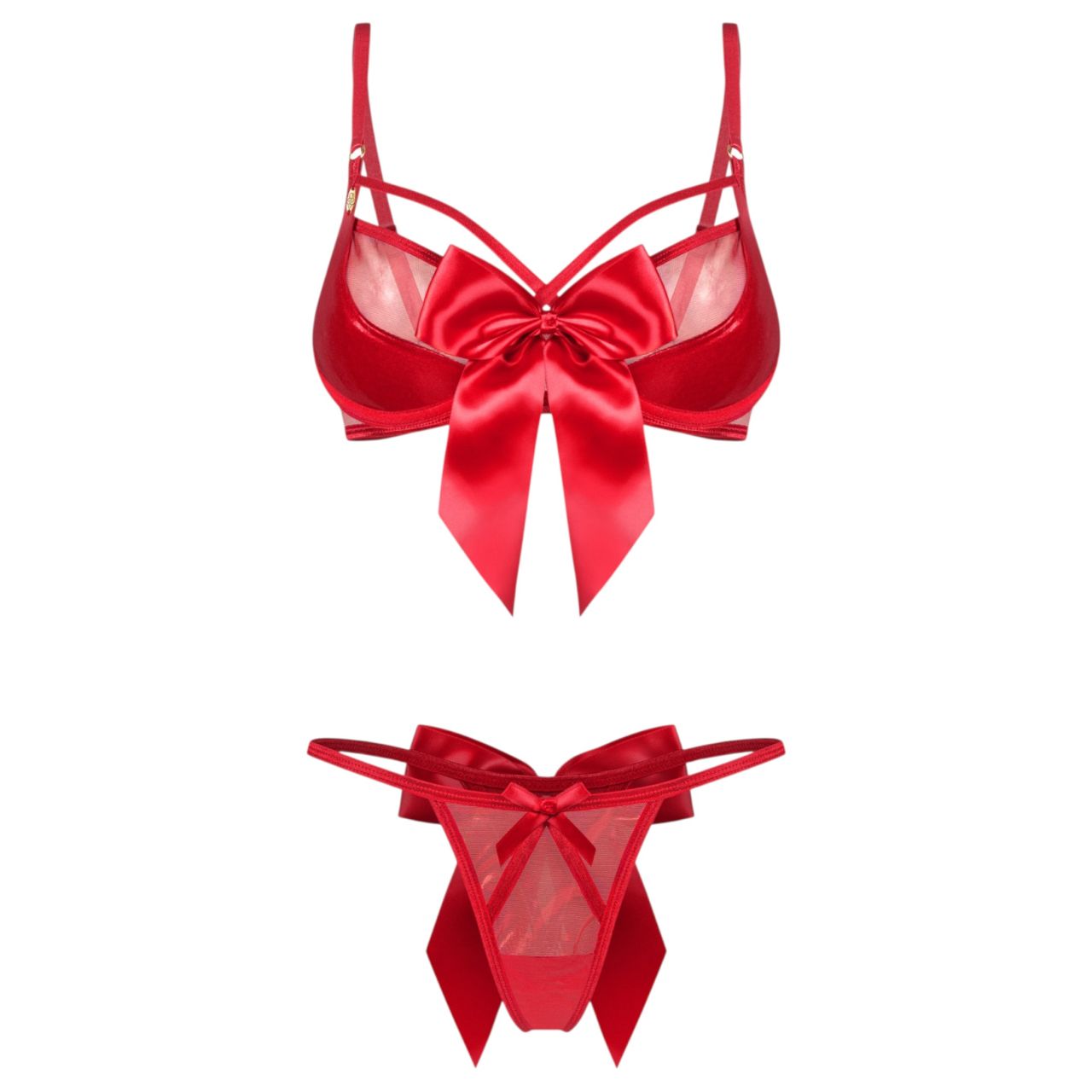 Obsessive Gifty - kétrészes szexi fehérnemű szett nőknek (piros)