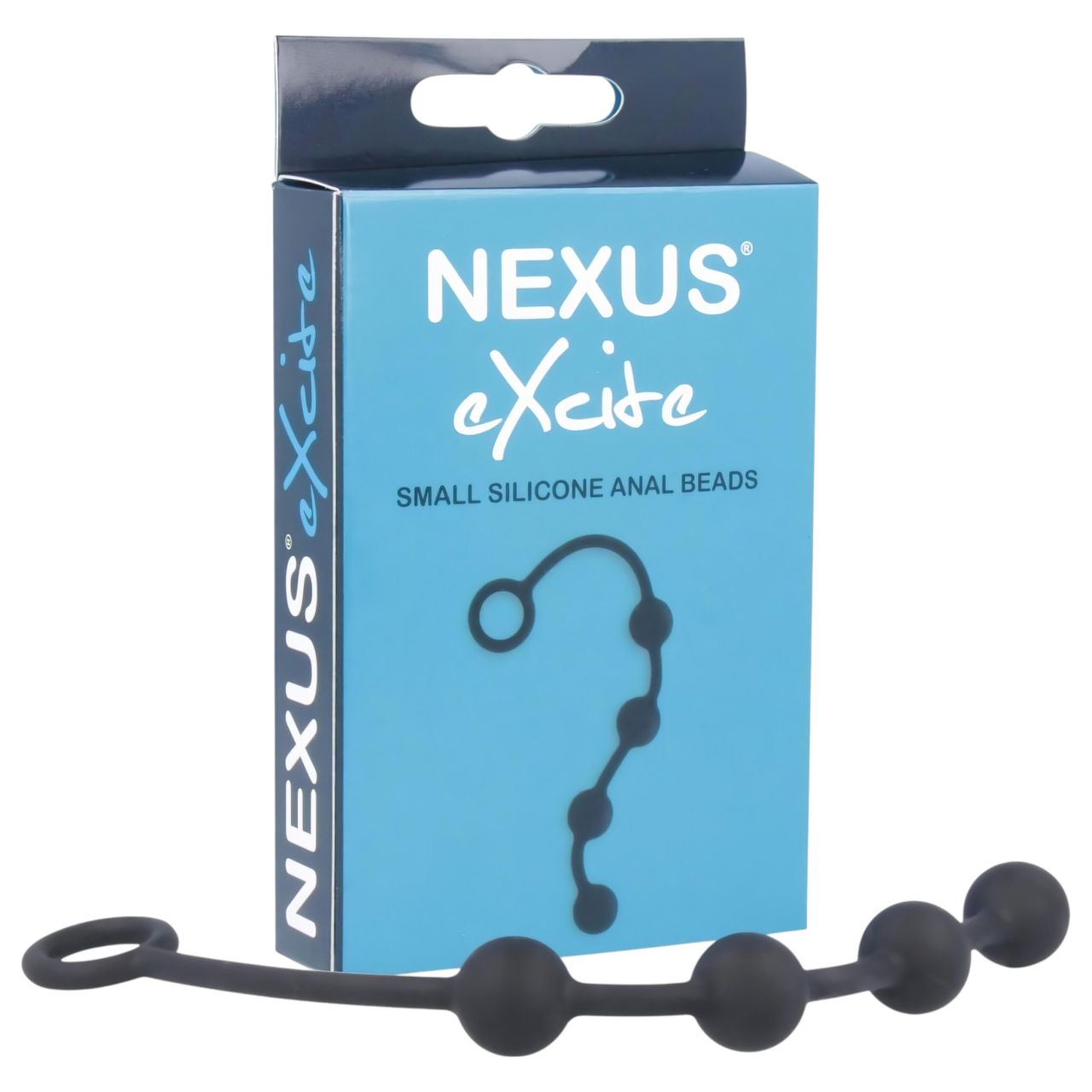 Nexus Excite - 4 gyöngyös anál dildó kezdőknek (fekete, kicsi)