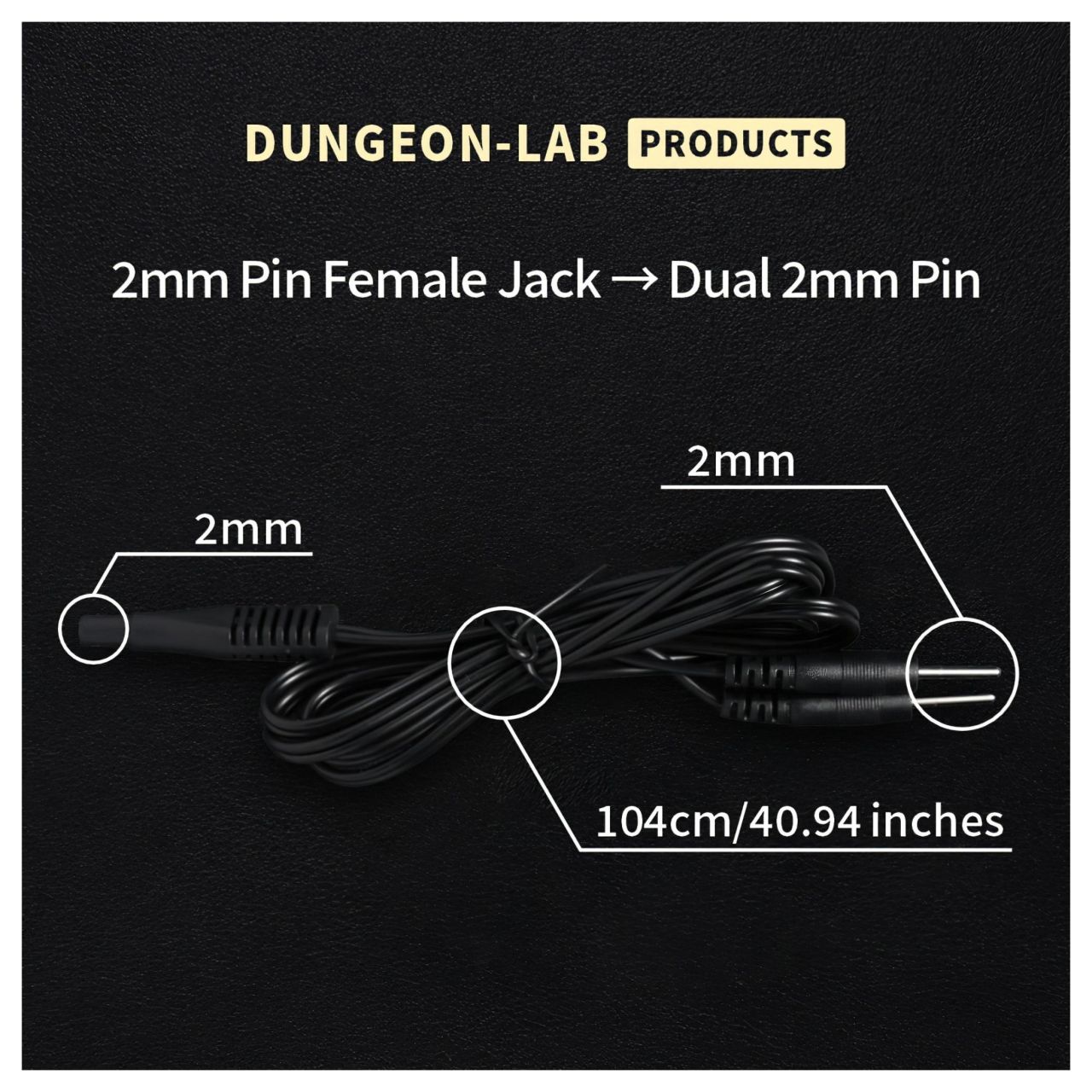 DG-LAB - 2 mm-es elektróda hosszabbító és elosztó kábel (fekete) DG-LAB - 2 mm-es elektróda hosszabbító és elosztó kábel (fekete)