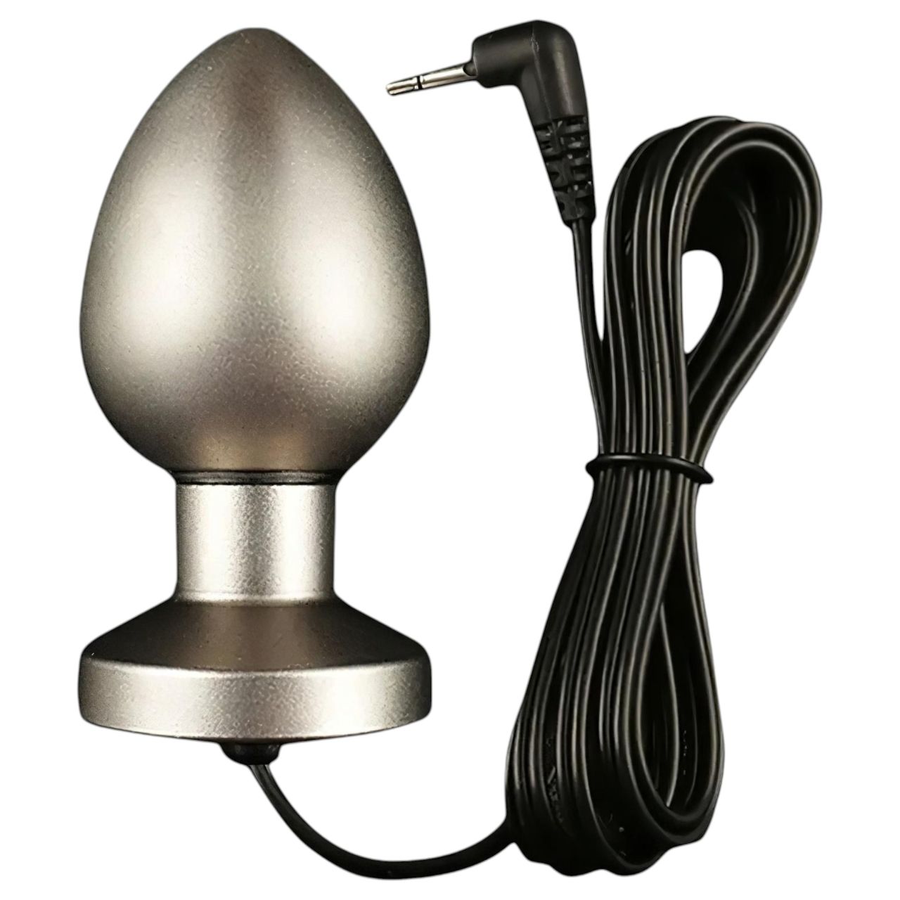DG-LAB Matte Steel - kétpólusú acél elektro análkúp (ezüst)