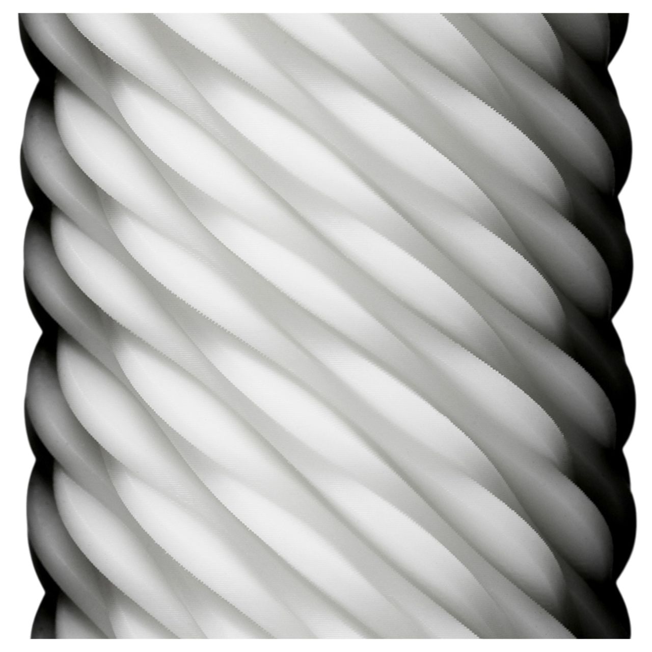 TENGA 3Dx Flow - hullámos mintás maszturbátor férfiaknak (fehér)