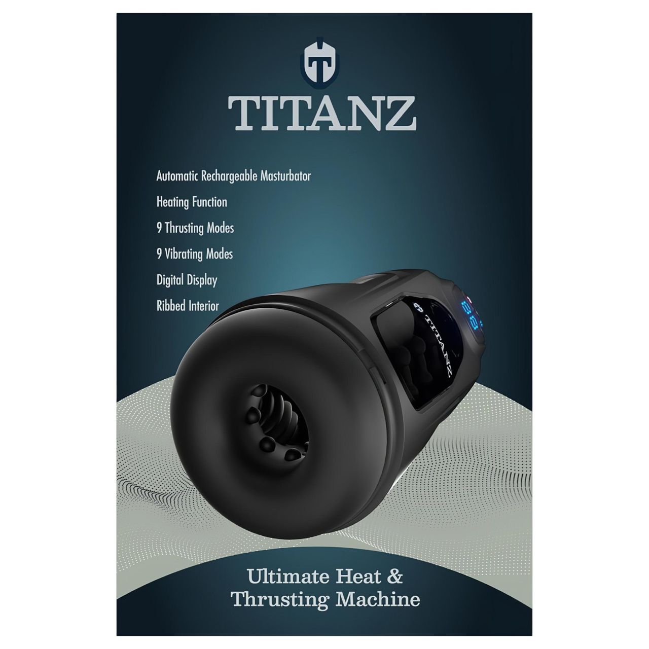 Titanz Ultimate Heat & Thrusting - automata lökő maszturbátor (fekete)