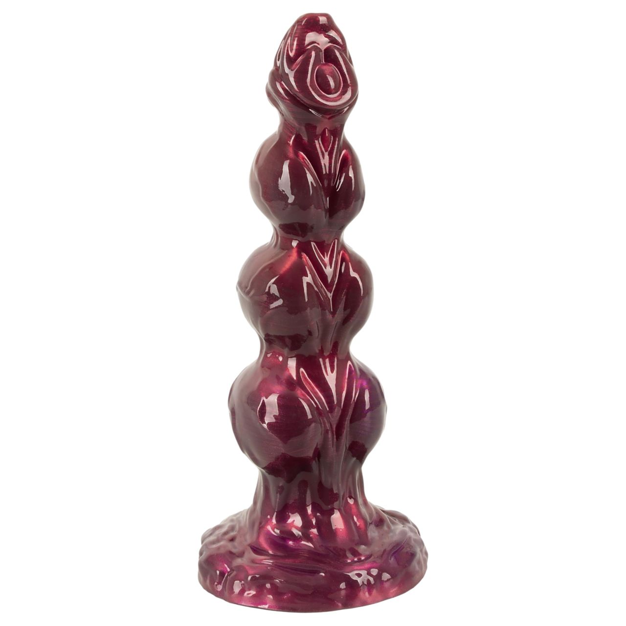 Beasty Cocks - bordó Werewolf Willie dildó tapadókoronggal (21 cm)