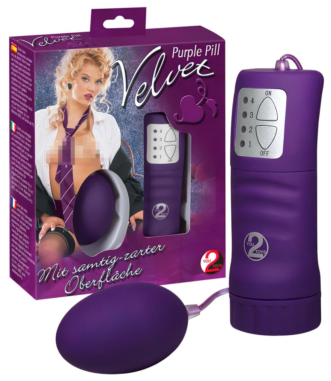 You2Toys - velvet bársonyos vibrotojás (lila)