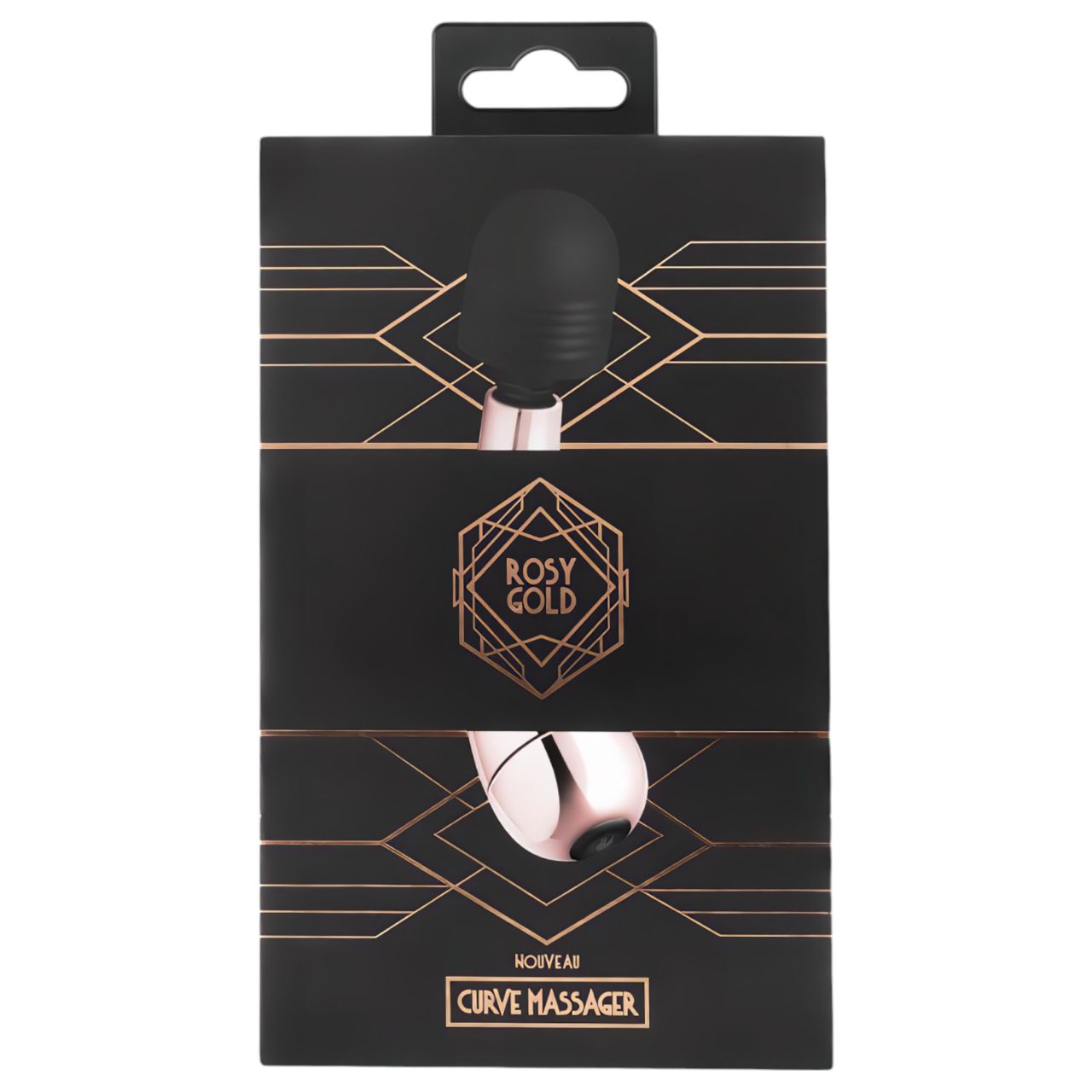 Rosy Gold Wand Mini Curve - masszírozó vibrátor (rosegold)