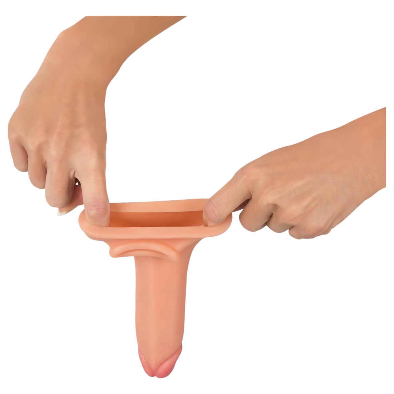 realistixxx - heregyűrűs hosszabbító péniszköpeny - 19 cm (testszínű) realistixxx - heregyűrűs hosszabbító péniszköpeny - 19 cm (testszínű)