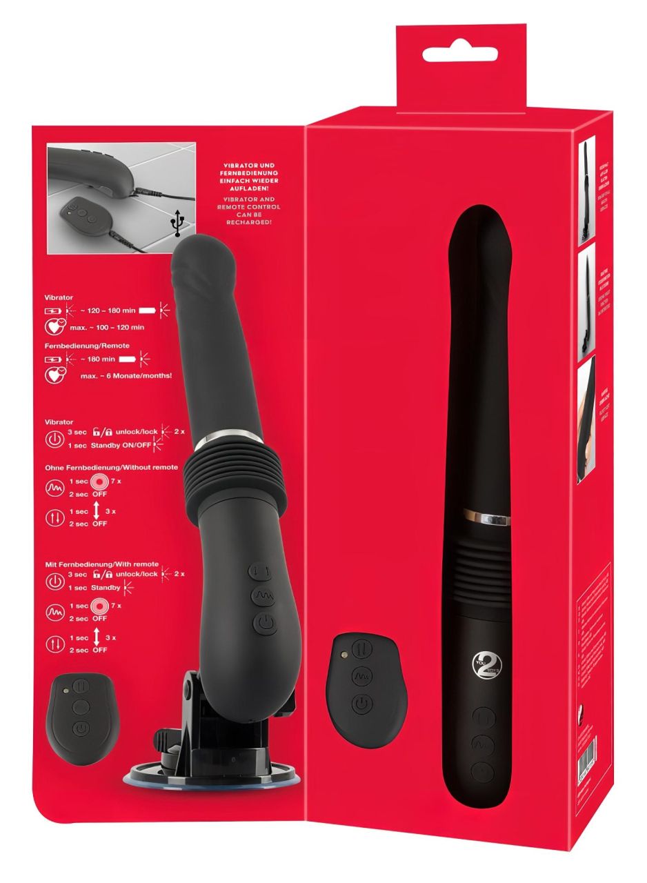 You2Toys RC Fucking Machine 2.0 - tapadókorongos lökő- és vibrációs szexgép