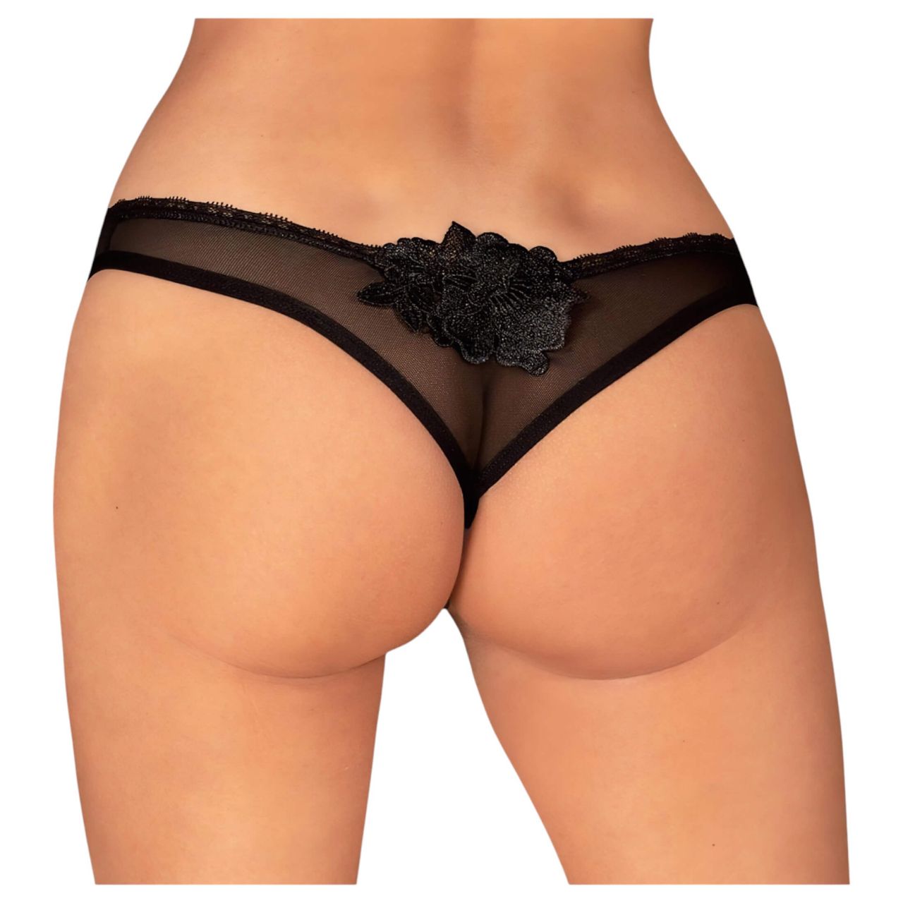 Obsessive Latinesa - nyitott tanga (fekete) Obsessive Latinesa - nyitott tanga (fekete)