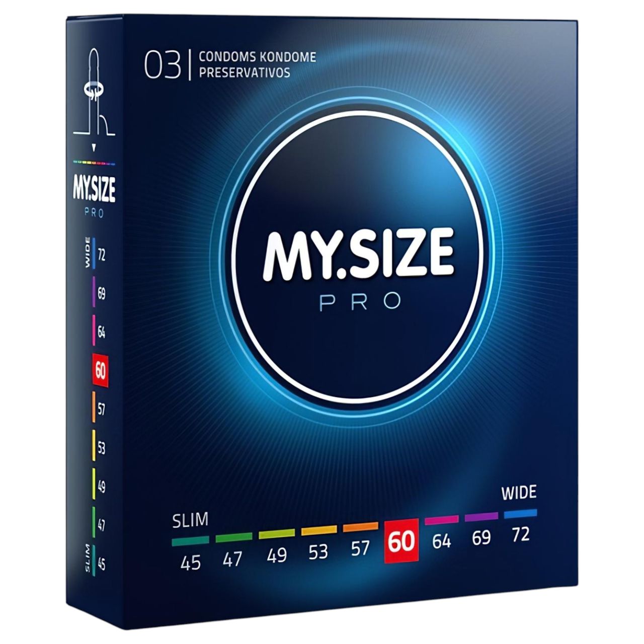 My.Size PRO - egyedi méretű óvszer - 60 mm (3 db)