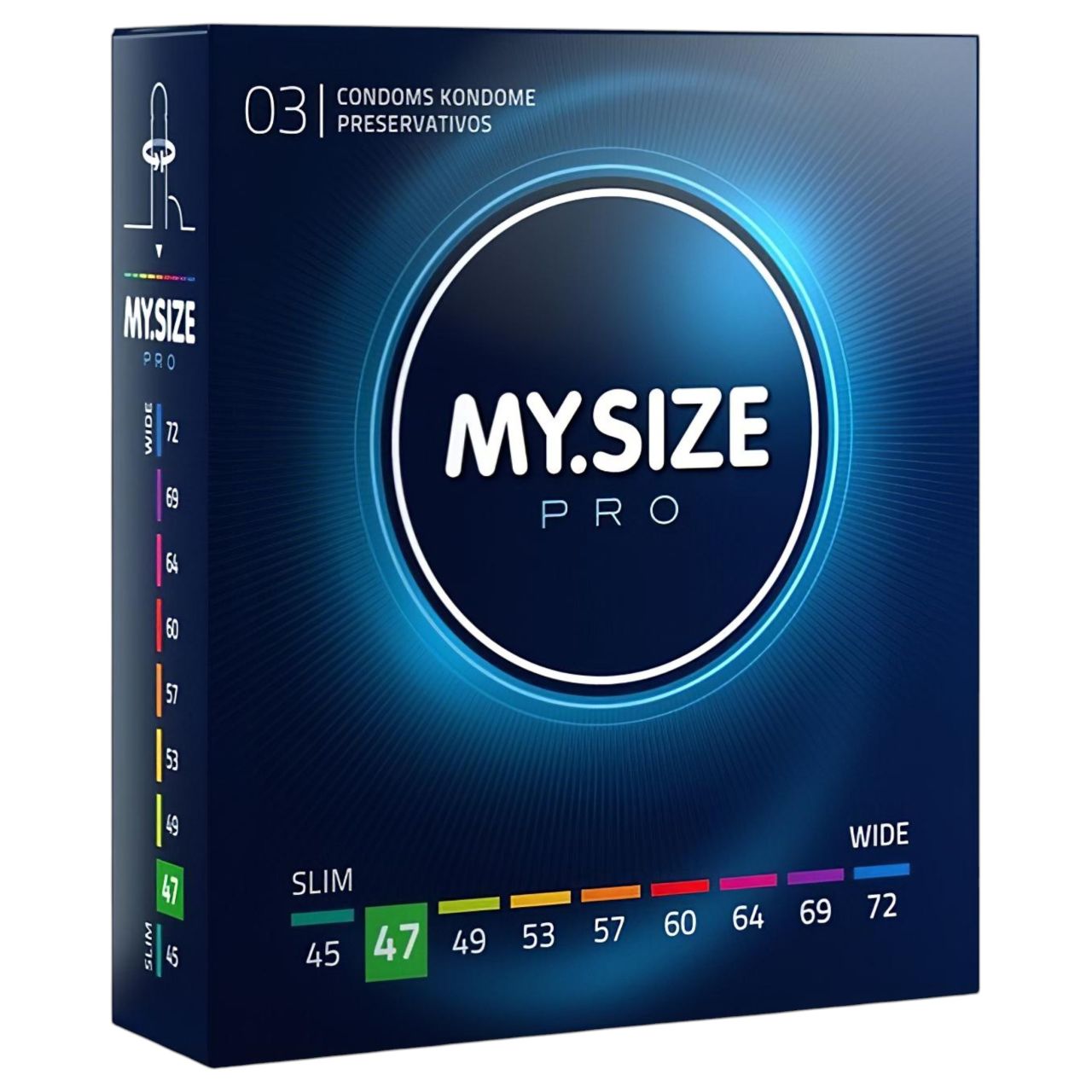 My.Size PRO - egyedi méretű óvszer - 47 mm (3 db)