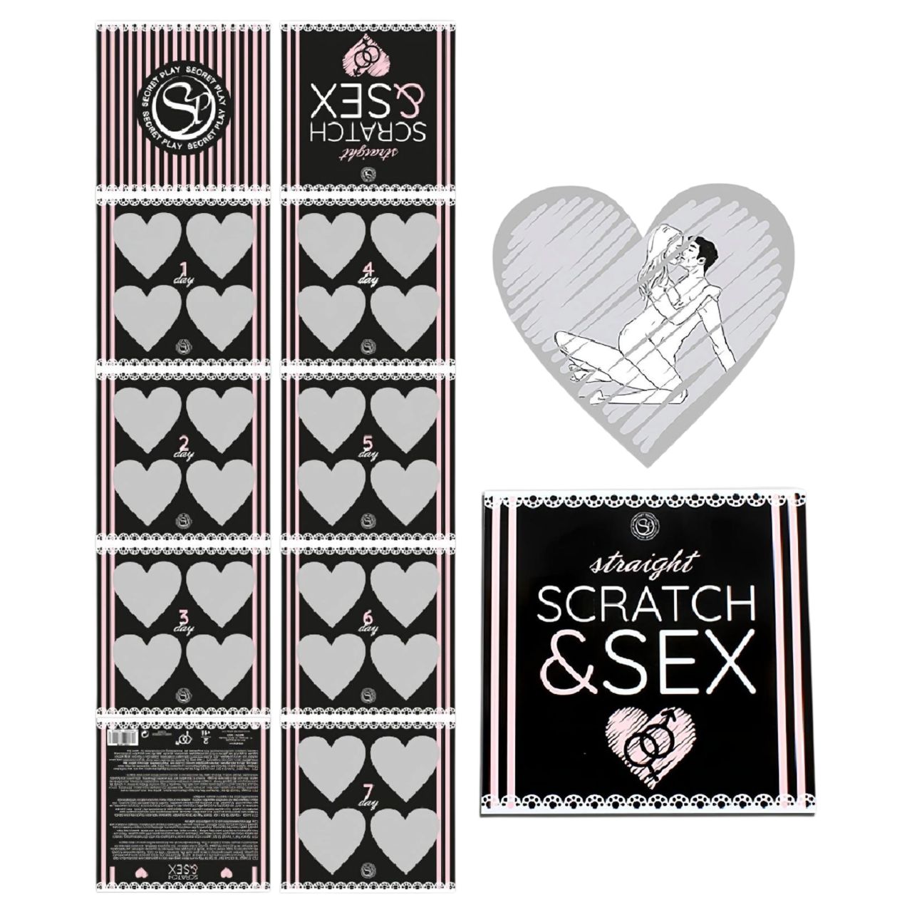 Secret Play Scratch & Sex Straight - kaparós szexpóz játék pároknak (5 nyelven)