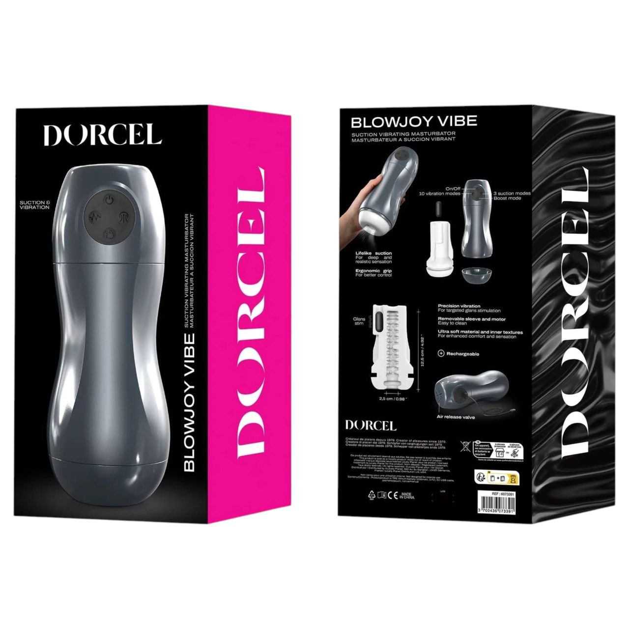 Dorcel Blowjoy Vibe - szívó és vibrációs akkus maszturbátor (szürke) Dorcel Blowjoy Vibe - szívó és vibrációs akkus maszturbátor (szürke)