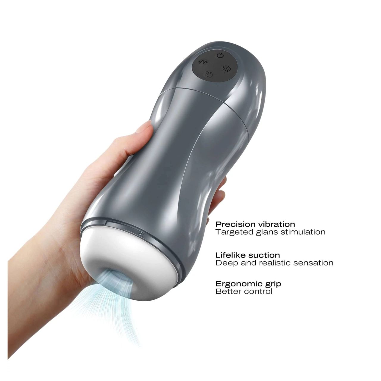 Dorcel Blowjoy Vibe - szívó és vibrációs akkus maszturbátor (szürke) Dorcel Blowjoy Vibe - szívó és vibrációs akkus maszturbátor (szürke)