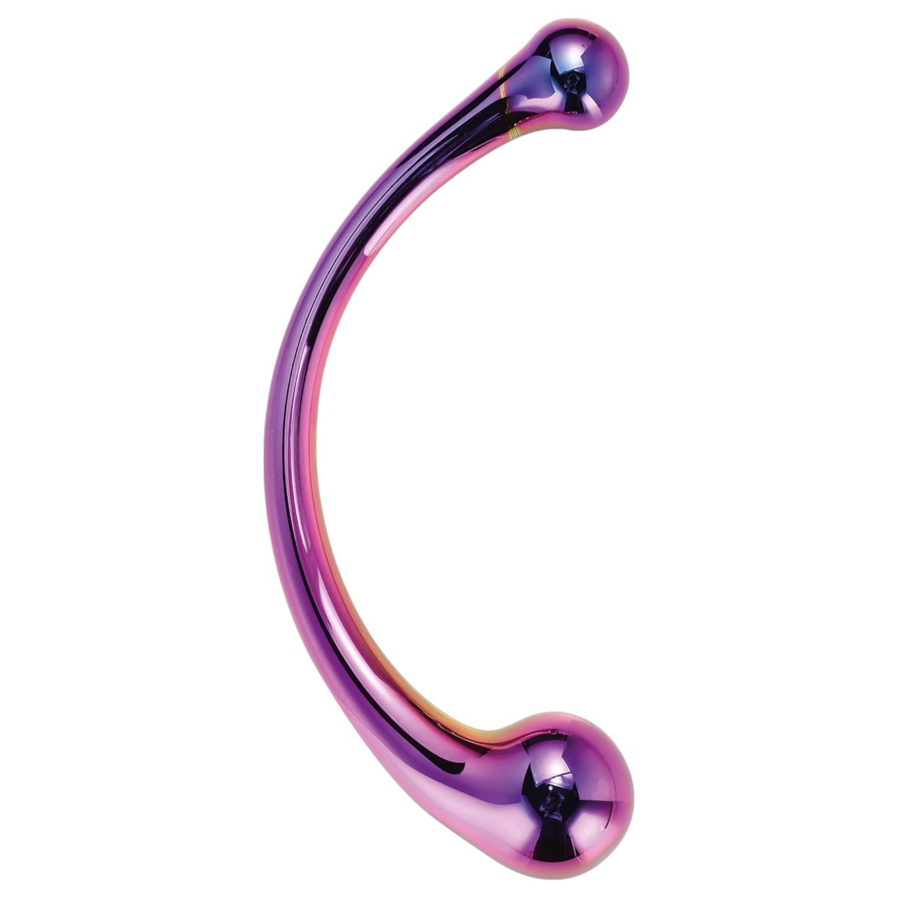 Dreamtoys - G-pont masszírozó üveg dildó (lila)