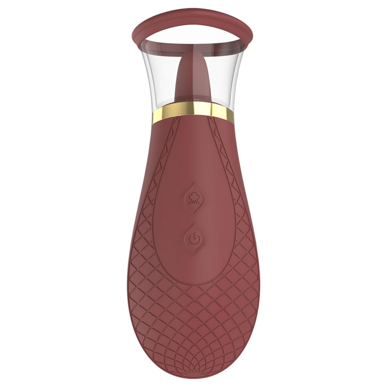 Dreamtoys Roxy - léghullámos szívó-nyaló csiklóizgató vibrátor (bordó)
