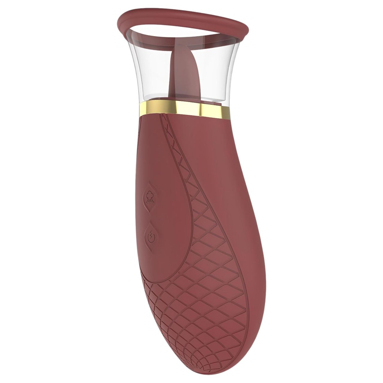 Dreamtoys Roxy - léghullámos szívó-nyaló csiklóizgató vibrátor (bordó)