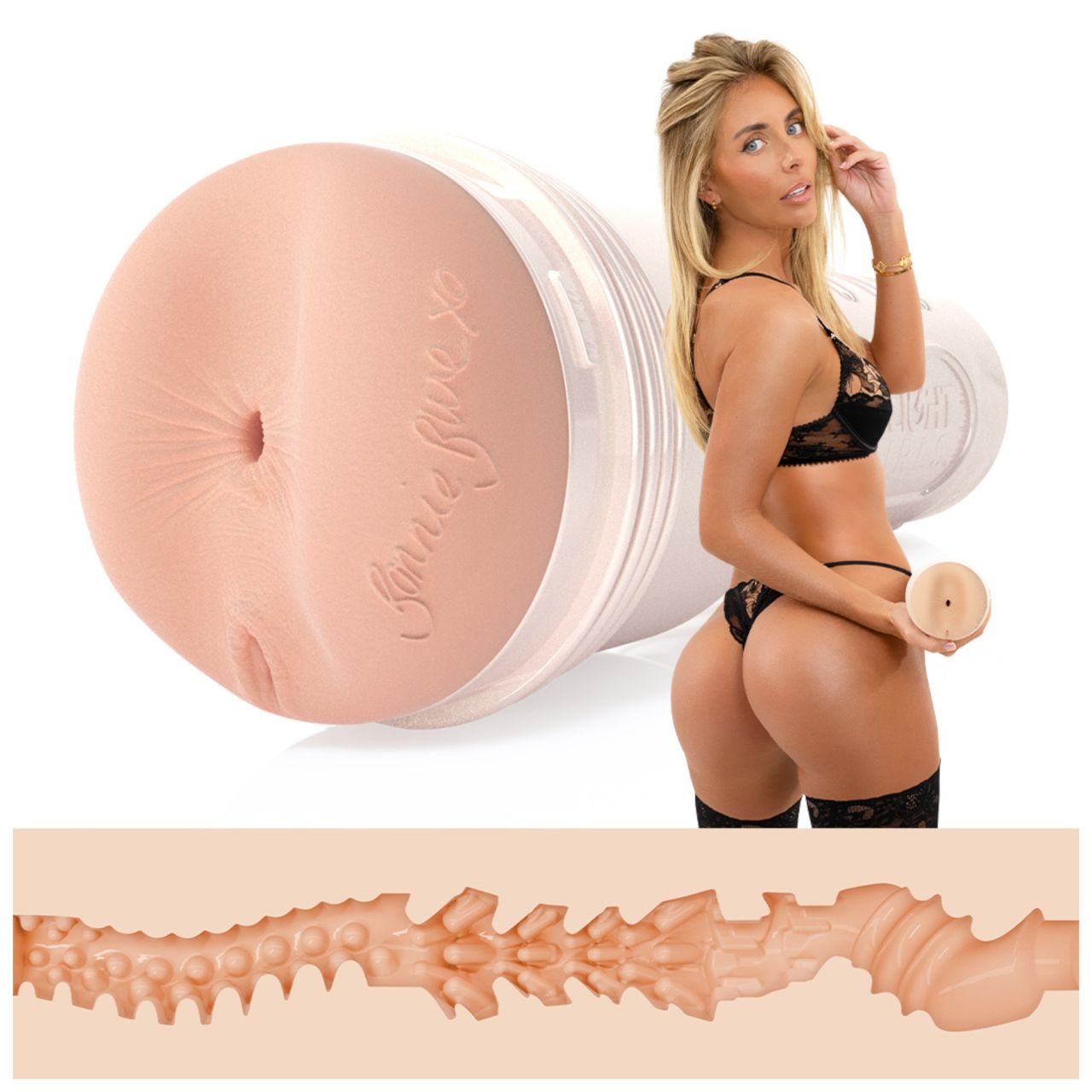 Fleshlight Bonnie Blue Zero - élethű anál maszturbátor (testszínű)