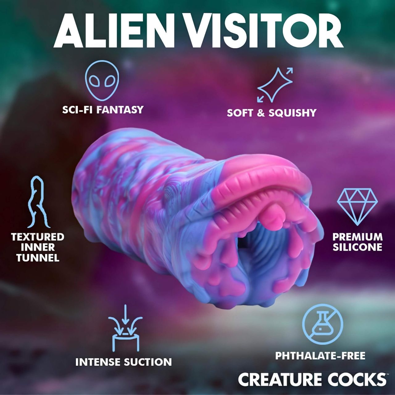 Creature Cocks Cyclone - szilikon alien műpunci maszturbátor (lila-pink) Creature Cocks Cyclone - szilikon alien műpunci maszturbátor (lila-pink)