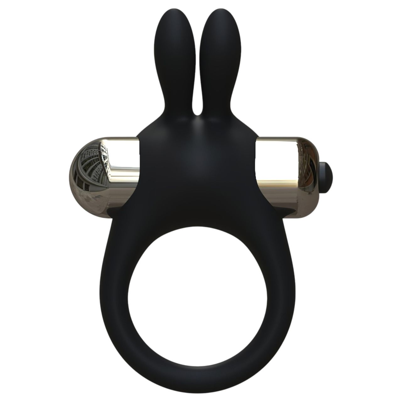 Pulselock Vantr - vibrációs nyuszis péniszgyűrű (fekete) - 30mm