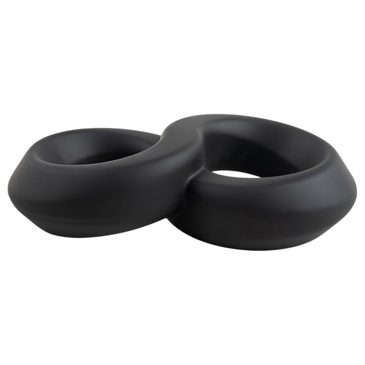 Pulselock Taur - dupla pénisz- és heregyűrű (fekete) - 20mm
