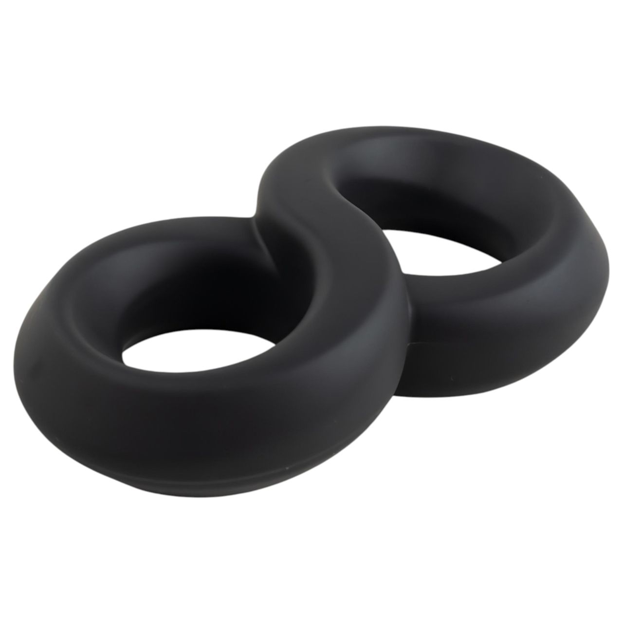 Pulselock Taur - dupla pénisz- és heregyűrű (fekete) - 20mm