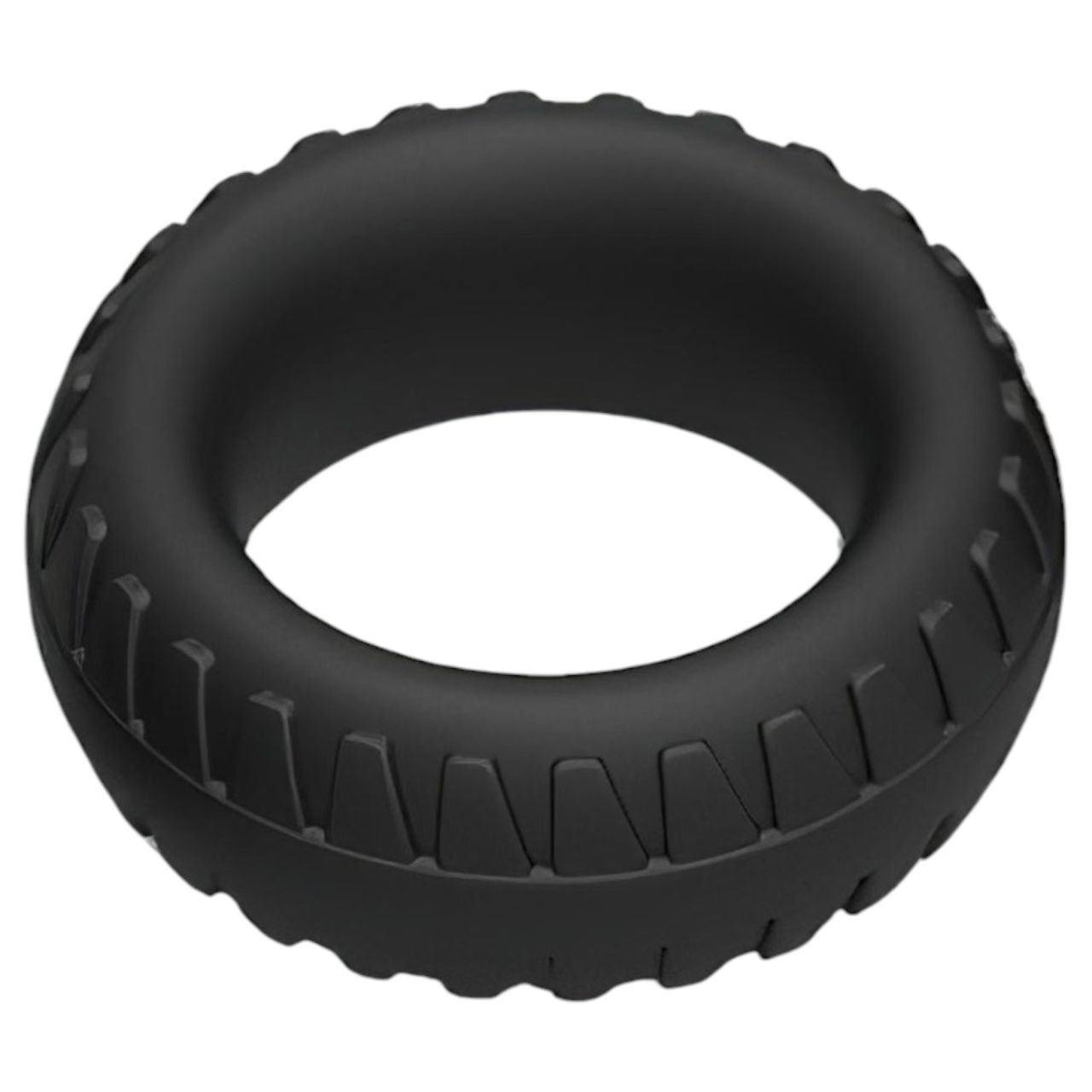 Pulselock Forge - abroncs mintás szilikon péniszgyűrű (fekete) - 30mm