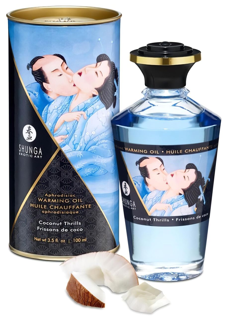 Shunga - melegítő erotikus masszázsolaj kókusz illattal (100 ml) Shunga - melegítő erotikus masszázsolaj kókusz illattal (100 ml)