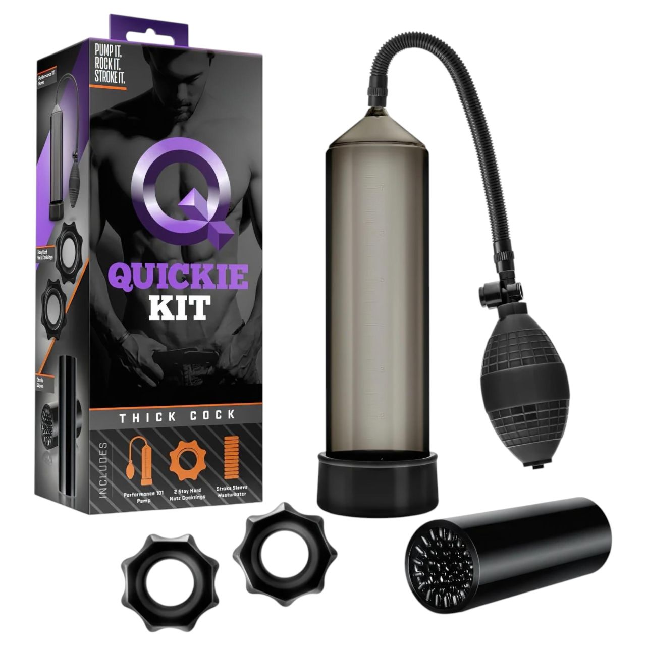 Quickie Kit - péniszpumpa szett - vastag (4 részes)